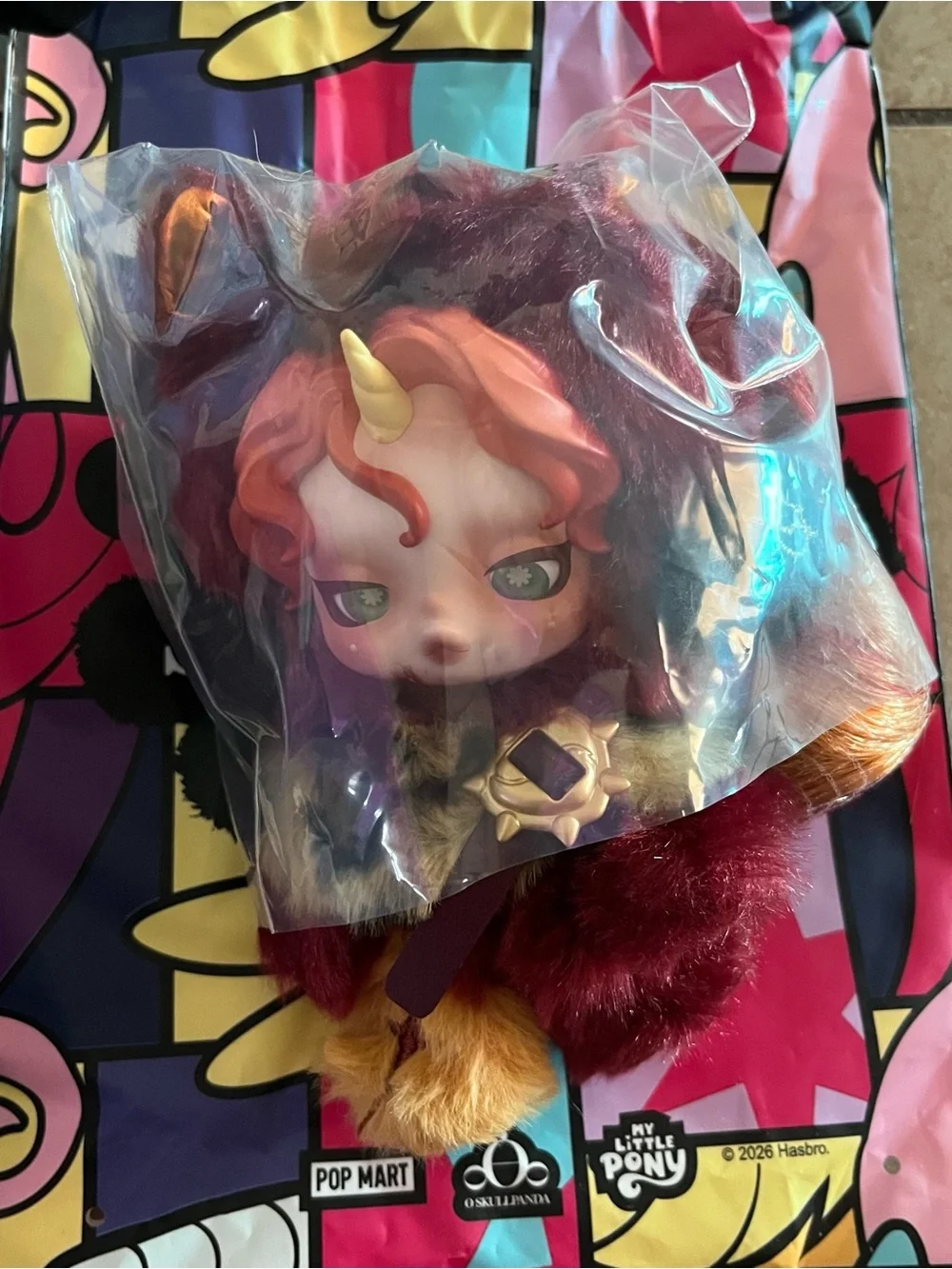 POP Mart Skullpanda My Little Pony Sunset Shimmer Secret plush pendant